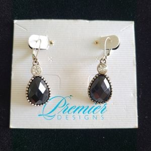 Onyx teardrop earrings
